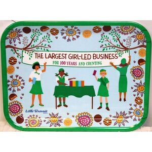 GSA Girl Scouts Cookie Tray Melamine Plastic 100 years Little Brownie 15" x 11"